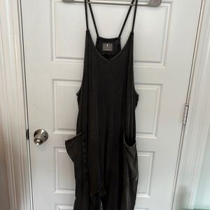 Free People Movement Hot Shot onesie washed black